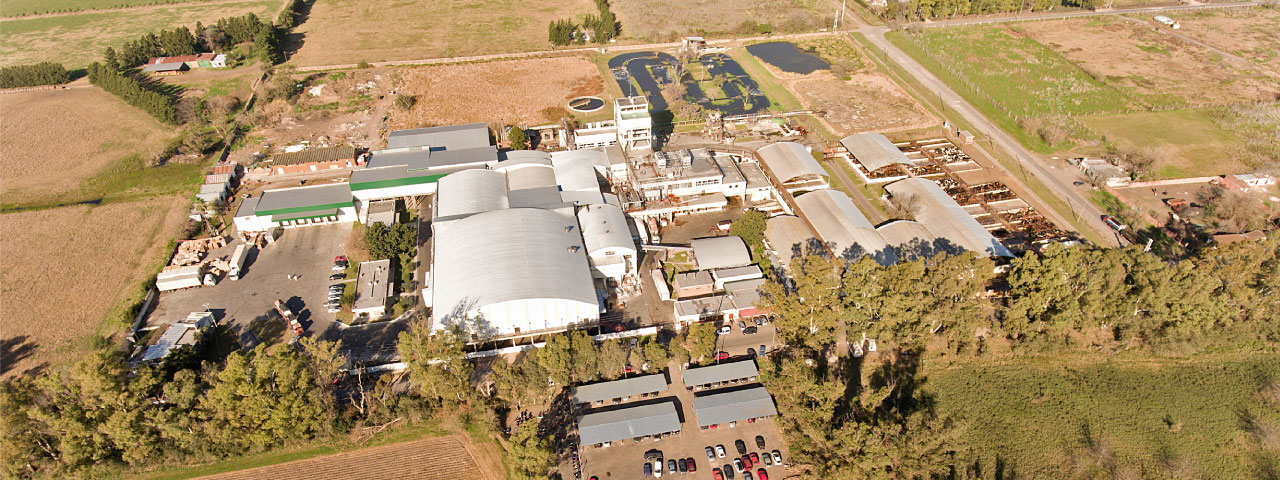 Aerial view of Frigocerro S.A. industrial plant — Santa Bernardina, Durazno, Uruguay
